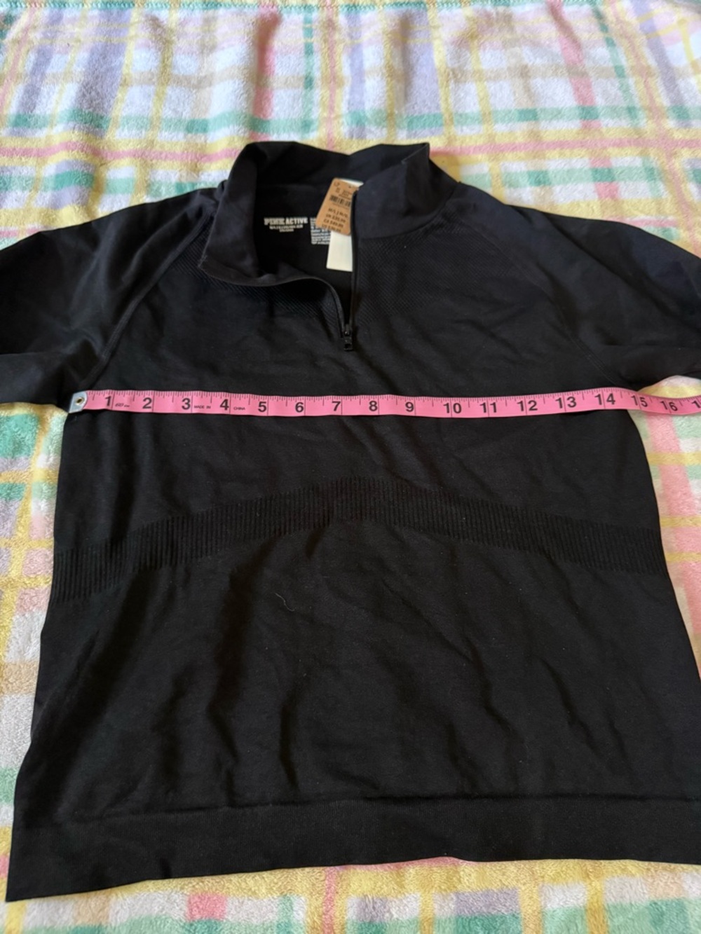 PINK Victoria's Secret Black Half-Zip Pullover - Picture 6 of 8